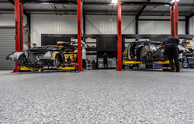 Automotive Showrooms and Workshop Epoxy Flooring